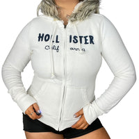 Hollister Faux Fur Zip Up