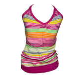 Y2K Stripe Halter Neck Top