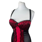 Y2K Red and Black Mesh BabyDoll