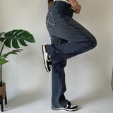 Y2K Bootcut Rhinestone Jeans
