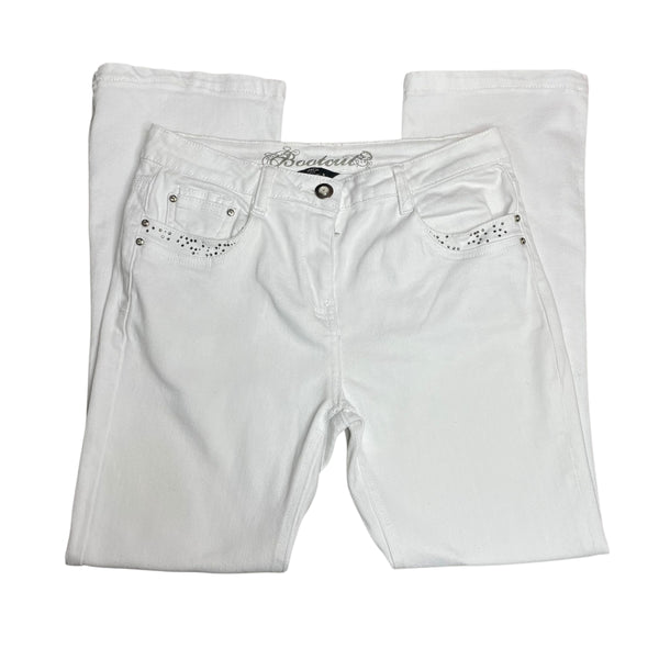 White Bootcut Denim Jeans