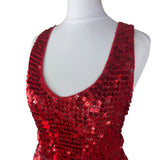 Vintage Y2K Red Sequin Vest Top