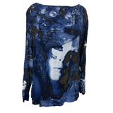 Y2K Graphic Mesh Top