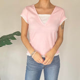Y2K Baby Pink Top