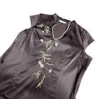 Y2K Brown Satin Top