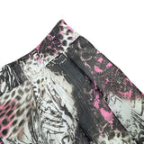 Vintage Animal Print Mesh Midi/Maxi Skirt