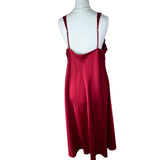 Vintage Red Satin Maxi Dress
