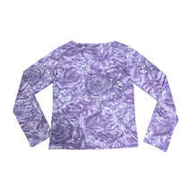 Y2K Purple Mesh Graphic Top