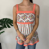 Y2K Floral Babydoll Cami