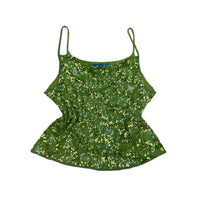Vintage Sequin Green Cami Top