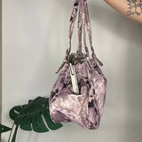 Lilac Y2K Snakeskin Bag