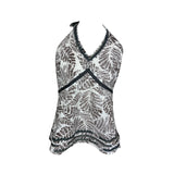 Brown Printed Halter Neck Top