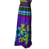Colourful Halter Neck Maxi Dress