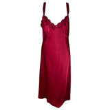Vintage Red Satin Maxi Dress