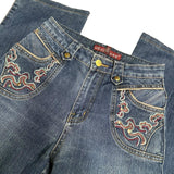 Y2K Embroidered Denim Jeans