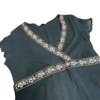 Y2K Black Tie Back Top
