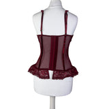 Burgundy Corset Top