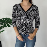 Y2K Black and White Top