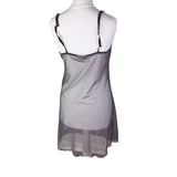 Y2K Grey Mesh Slip Dress