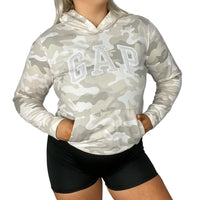 GAP Camo Spell Out Embroidered Hoodie