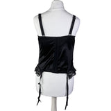 Y2K Black and Red Lace Corset