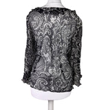 Black and White Mesh Blouse