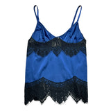 Blue Satin Y2K Cami