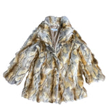 Vintage Tan Faux Fur Coat