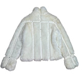White Faux Fur Y2K Coat