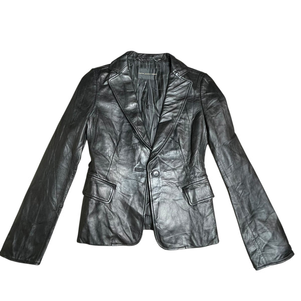 Vintage Leather Blazer Jacket