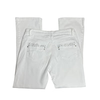 White Bootcut Denim Jeans