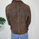 Brown Vintage Suede Leather Jacket