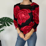 Rose Mesh Vintage Top