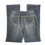Y2K Embroidered Denim Jeans