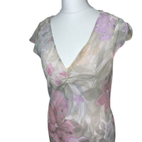 Pastel Floral Mesh Maxi Dress