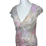 Pastel Floral Mesh Maxi Dress