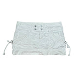 White Y2K Cargo Mini Skirt