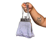 Lilac Y2K Mini Beaded Bag