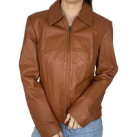 Brown Faux Leather Jacket