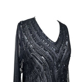 Y2K Embellished Mesh Long Sleeve Top