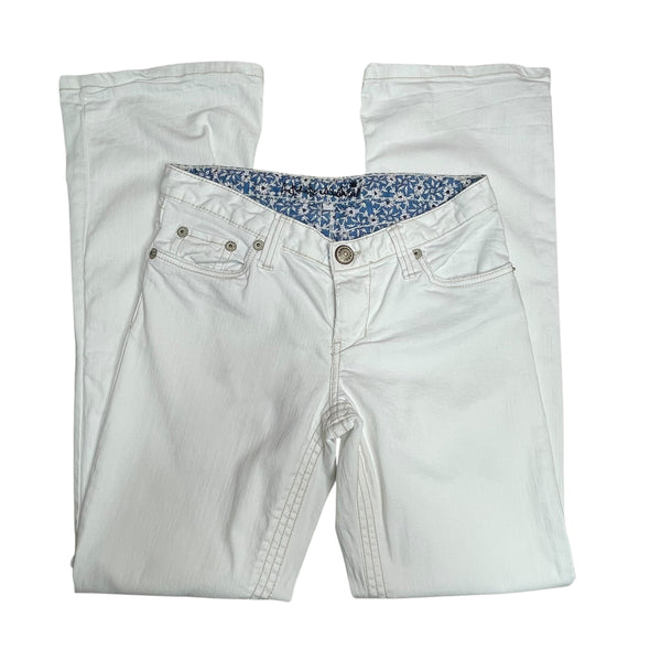 Y2K White Bootcut Denim Jeans