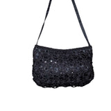 Black Crochet Sequin Bag