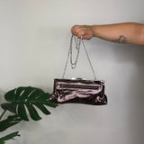 Y2K Snakeskin Clutch Bag