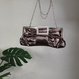 Y2K Snakeskin Clutch Bag