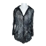 Animal Print Mesh Shirt