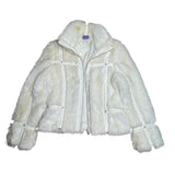 White Faux Fur Y2K Coat
