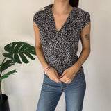 RARE 2000’s Jane Norman Animal Print Top