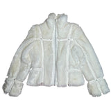 White Faux Fur Y2K Coat