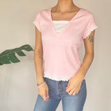 Y2K Baby Pink Top