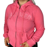 Pink Tommy Hilfiger Spell Out Hoodie Zip Up